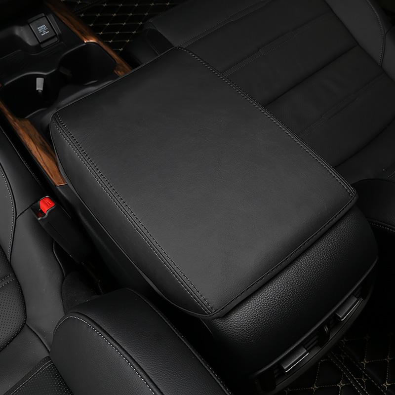 Für Honda CRV CR-V 2017- Mittelarmlehnen-Gehäuseabdeckung Auto-Innenausstattung Armlehnenbox Lederbezug Dekoration Zubehör