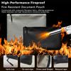 Portable Fireproof Waterproof Document Envelope File Folder Cash Pouch With Zipper Fireproof Safe Money Bag For Home Office