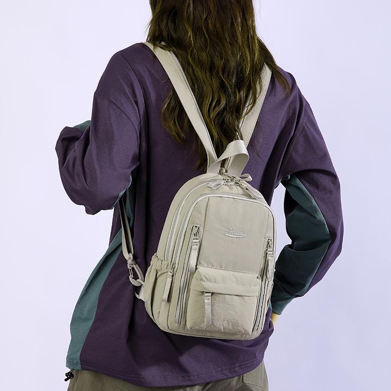 Multi-functional Chest Bag Solid Color Women's Backpack Multi-layer Men's Crossbody Bag
