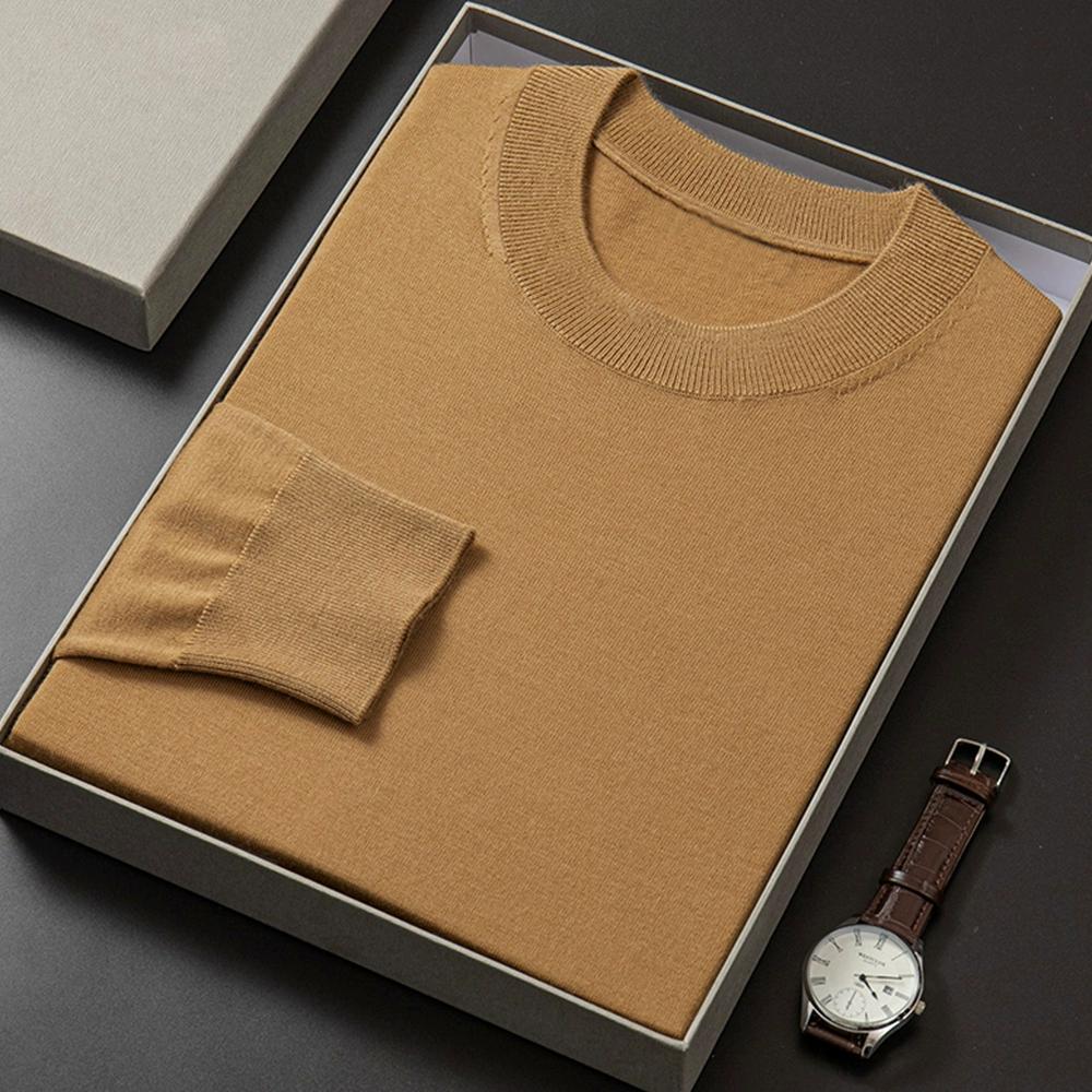 Мужской свитер с круглым вырезом — фото 6