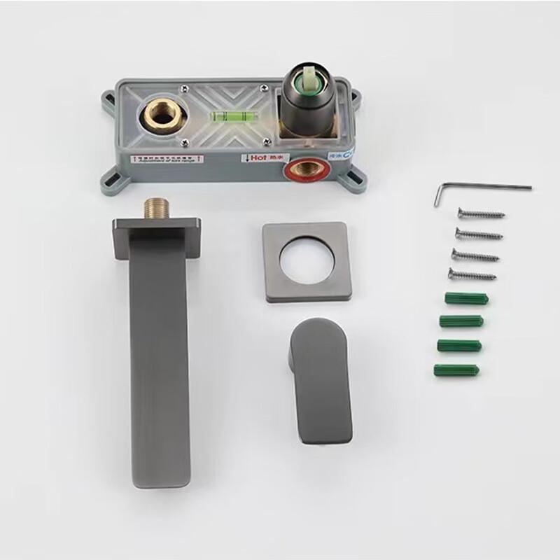 Concealed Wall-Mounted Hot & Cold Basin Faucet