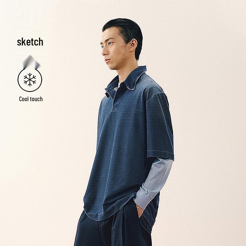 Men's H-Type Loose Fit Short Sleeve Polo Shirt