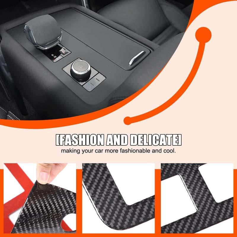 For Land Rover Discovery 5 LR5 -2025 Soft Carbon Fiber Car Central Control Gear Panel Trim Interior Accessories