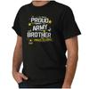 Proud US Army Brother USAF Military Service Mens Casual Crewneck T Shirts Tees