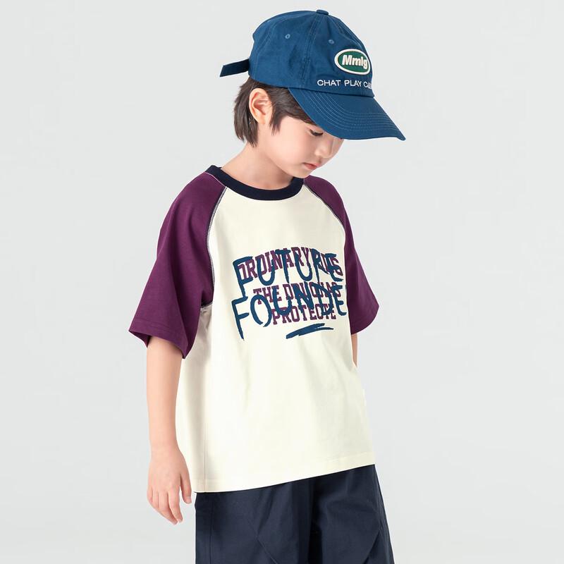 Boys  American Print Colorblock Raglan T-shirt 120
