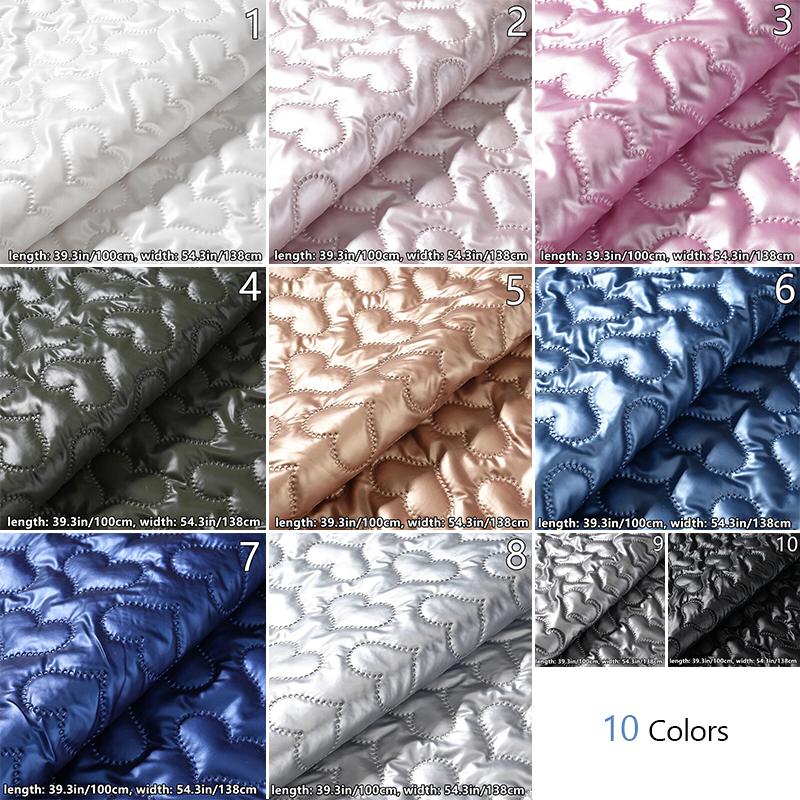 Thick Padded Quilted Faux Leather Heart Embossing Artificial PU Leather Fabric For Sewing Furniture Sofa Car Bag DIY Upholstery