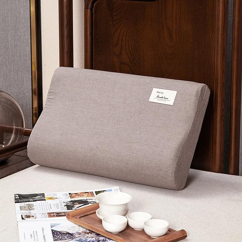 Poszewka na poduszkę z lateksu bawełnianego Miękka, jednokolorowa, kratkowana, do spania, na poduszkę z pianki memory, lateksowa, 30x50 cm