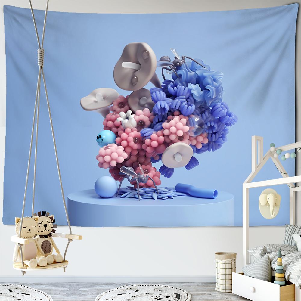 Colorful Expression Model Tapestry Wall Hanging Cartoon Kawaii Hippie Tapiz Art Simple Room Home Decor