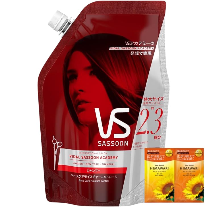 

Vidal Sassoon Премиальный шампунь Базовый уход Контроль увлажнения Сменный блок, Сверхбольшой 800 мл, с бонусным саше (x1)