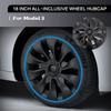 For Tesla Model 3 2017-2023 Wheel Protection Covers Hub Caps Fit 18 Inch Wheel