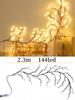 Xiaomi 72/96/144LEDS USB Willow Vine Branch Lights 8 Modes Warm White Light for Wall Room Kitchen Coffee Shop Christmas Halloween Decor