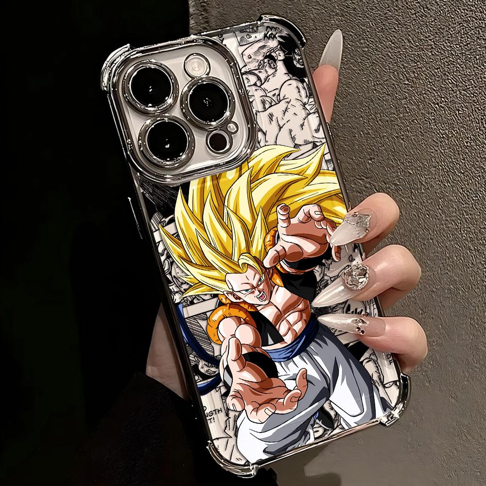 Anime Super Saiyans Plating Phone Case for IPhone 17 17e 16e 16 15 14 13 12 11 Pro Max X XR 7 8 Mini Air Plus Anti-Fall Airabag