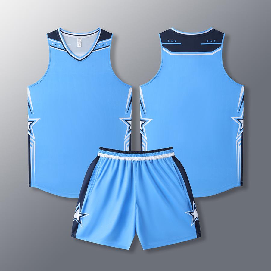 Nový, středoškolský herní tréninkový dres, basketbalový dres s úzkým ramenem na čtyři čtvrtiny.