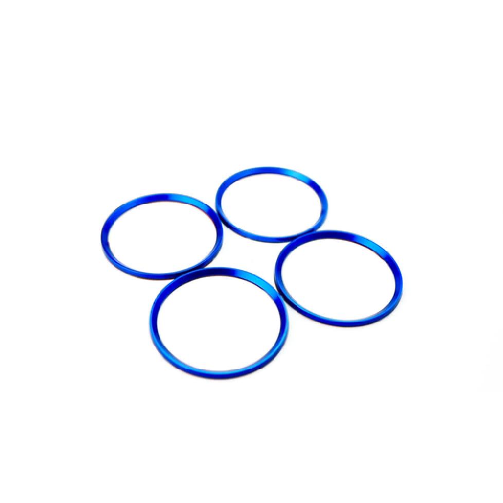 Blue Aluminum Wheel Surrounding Ring Decoration Trims For BMW 68mm Center Caps