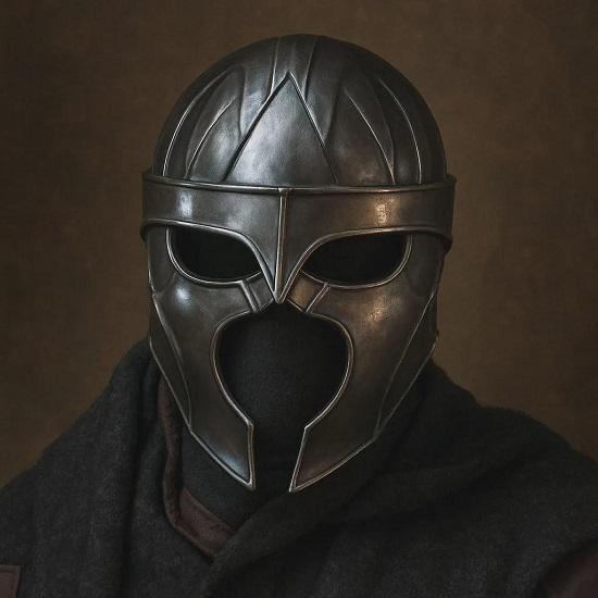

Medieval Full Face Steel Helmet Dark Fantasy Warrior Armor LARP Cosplay Ready Viking Crusader Inspired Costume Helmet