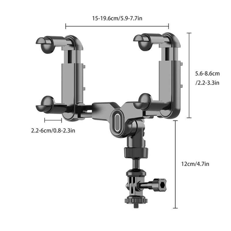 360 Adjustable Car Rearviews Mirror Camera Holder for Sports Action Cameras with AntiShake Mounting Bracket