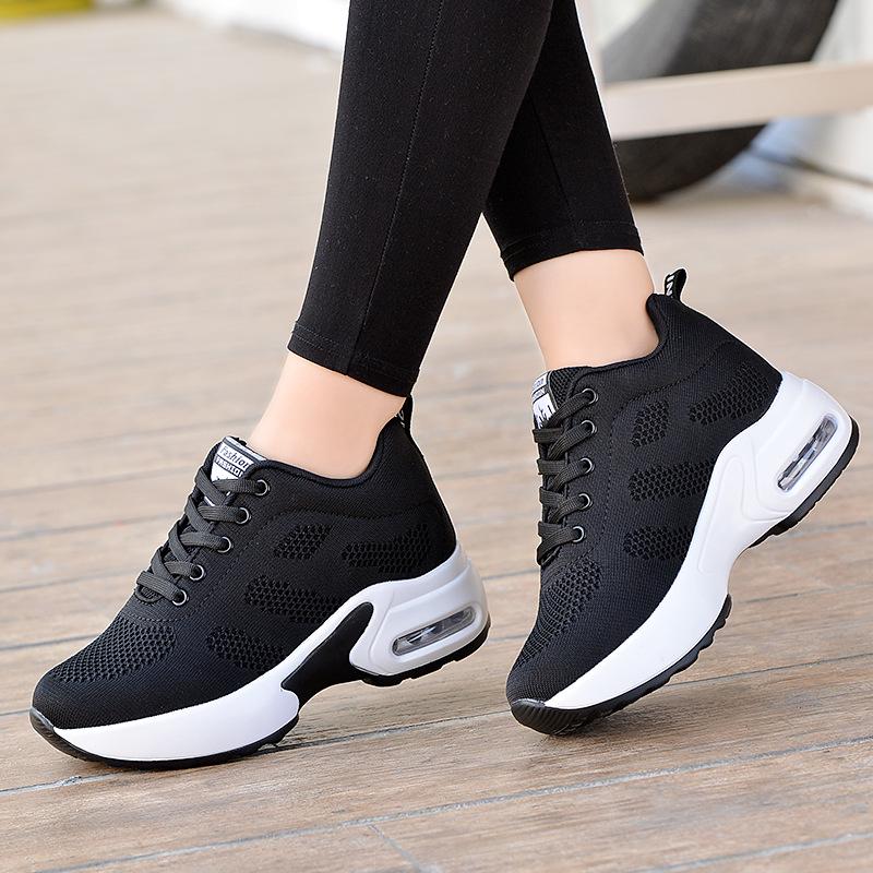 Women's 2020 Fly-Knit Height-Increasing Casual Sneakers