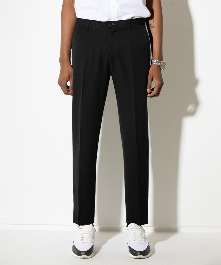 Seuteulaikeu Low No Tuck Trousers (Black)