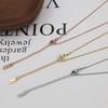 Cold Wind Eggplant Titanium Steel Necklace Female Style Design Sense Light Luxury Collarbone Chain Rose Gold