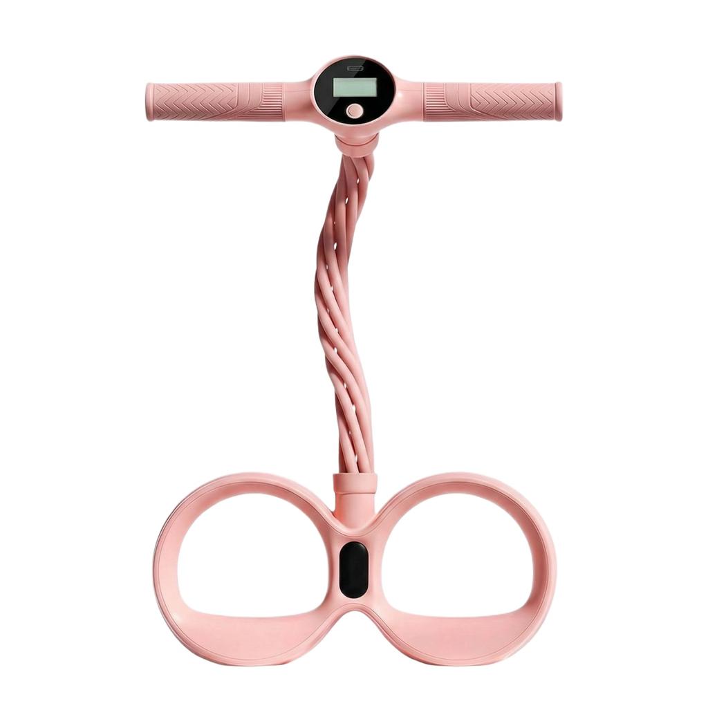 Multifunctional Fitness Pedal Resistance Band with Digital Counter Adjustable Tension Home Exercise Yoga Stretching Equipment