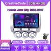 Android Car-Play Car Radio For Honda Jazz City 2004-2007 Multimedia Player Head Unit Stereo GPS Navigation BT WIFI,2+64GB