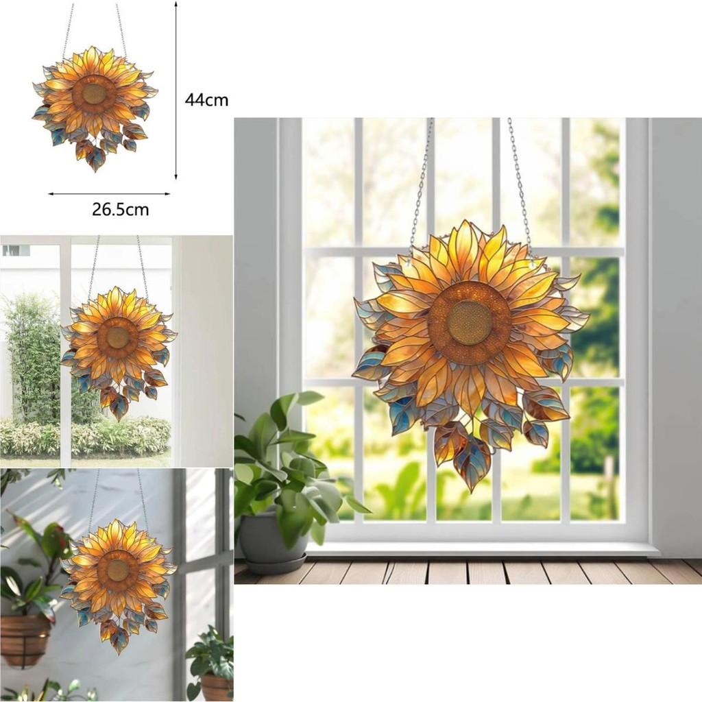Sunflower Acrylic Window Hanging Decorative Art For Home Living Room Decor