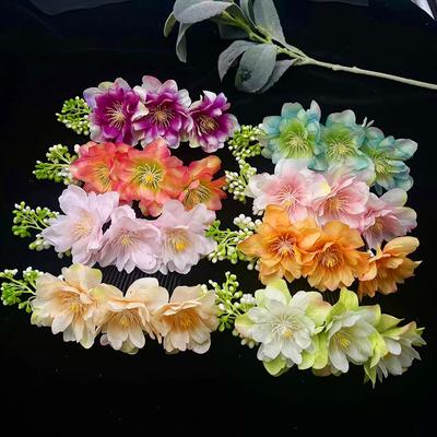 Peigne à cheveux à fleurs latérales, 1 pièce, accessoires pour cheveux, rétro, simulation de conception de vacances de mariée