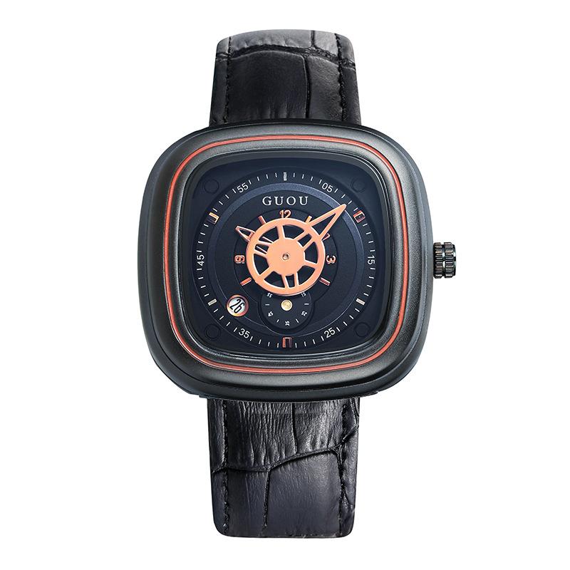 Fengchao Brand Large Dial Square Men's and Women's Watch Trendy Fashion Waterproof Quartz Watch Men's Belt Watch