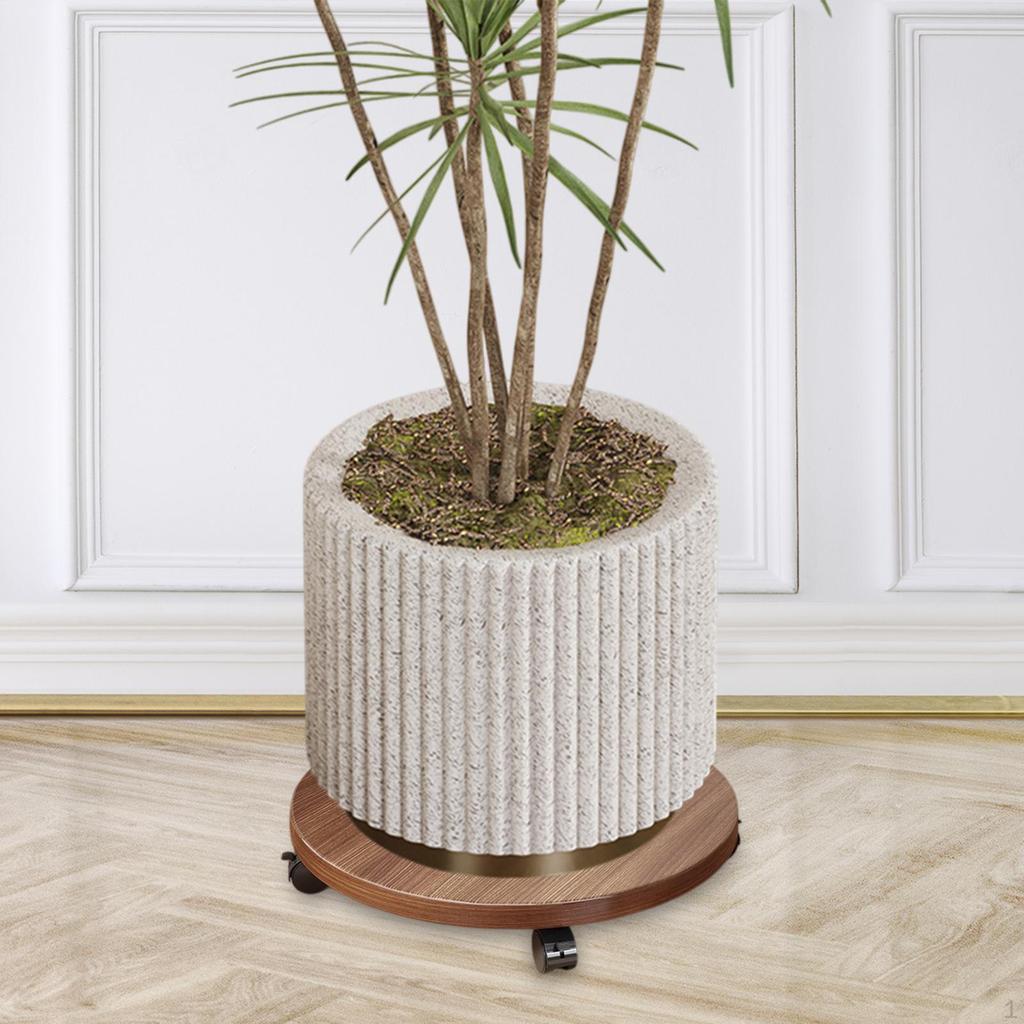 Plant Carriage Roller Support with ° Lockable Rollers for Patio Garden