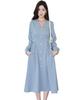 Collecala Slimming Dress with Front Simple Belt Ribbon Perfect for Fall and Winter Women's Buttons, Design, High-Waisted, Included,