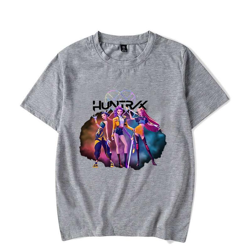 New Funny KPop Demon Hunters T Shirt Unisex Short Sleeve O Neck Summer Casual Mira Rumi Zoey Printing T-shirt Top Tee