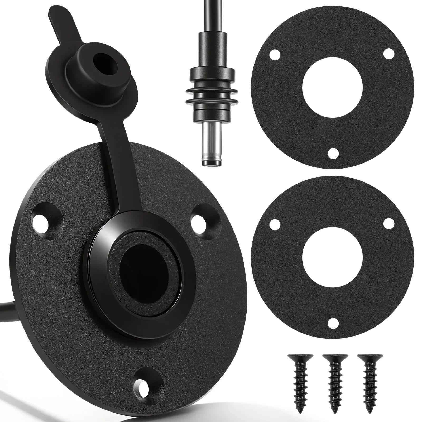 Aluminum Wall Pass Through Kit RV Waterproof Cable Pass Through  RV Truck Marine Embedded Panel Mount Connector for Outdoor/RV/T