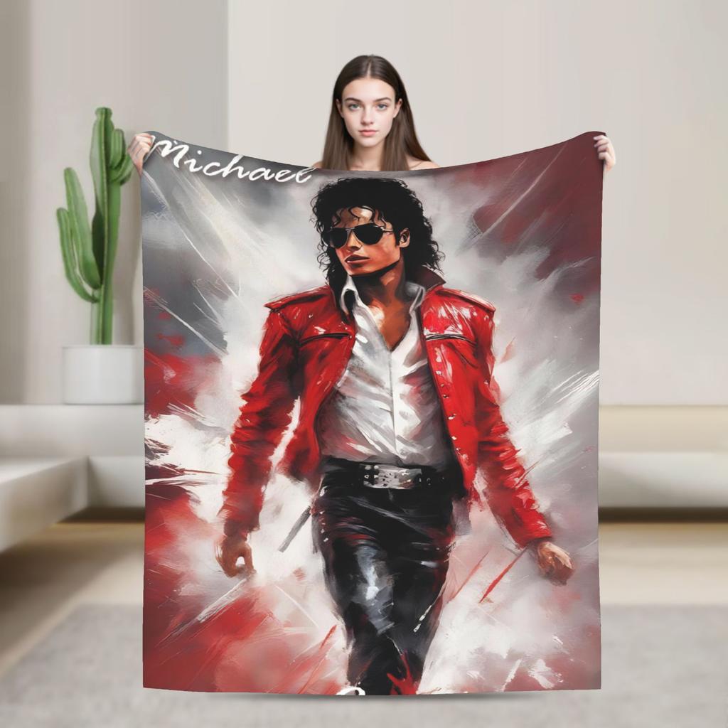 Super Star Michael Jackson Blanket Velvet Autumn/Winter  Multi-function Super Soft Throw Blankets for Bedding Car Bedspreads
