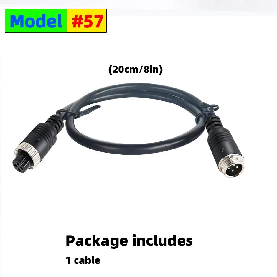 Cable Plug Adapter 4Pin Aviation Head Male/Female to RCA AV/Female DC Multiple Converter For Car Rear Backup Camera Monitor