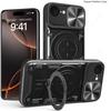 Slide Lens Push Window Armor Funda for IPhone 16E Case for IPhone SE 2025 SE4 Case Magnetic Ring Stand Holder Cover