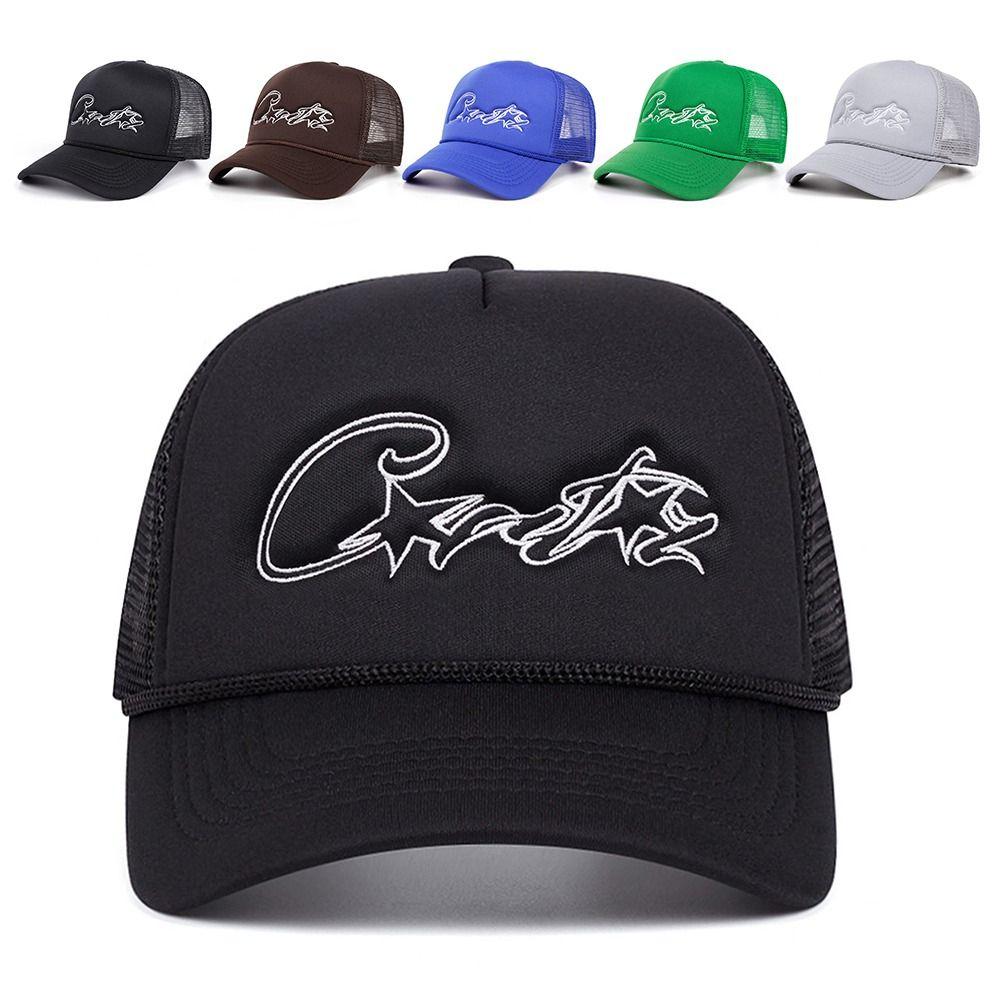 

Unisex Trucker Hat Adjustable Sun Hat Outdoor Couple Style Caps for Men Women кавовий