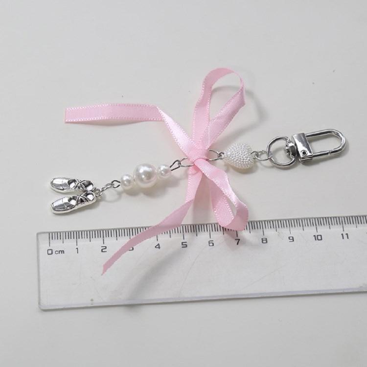 Cute Ballet Shoes Bowknot Keychain Hanging Decorations Keyring Hanging Ornament