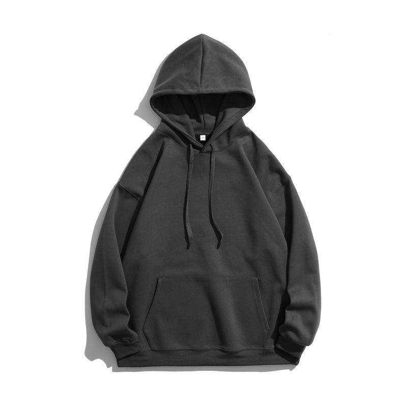 Vyriškas medvilninis džemperis su gobtuvu rudeniui ir žiemai, su aksomu, madingas, sunkus, universalus viršutinis drabužis, laisvi kasdieniai marškiniai vyrams