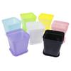 12/24pcs Colorful Square Flower Pot with Tray Flower Beds Garden Nurseries Plastic Flowerpot for Office Indoor Outdoor Decor XJM