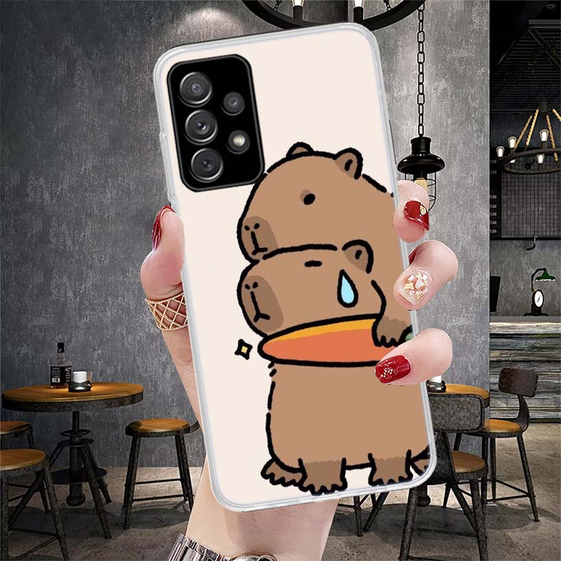 Funny Capybara Cartoon Animal Soft Phone Case For Samsung Galaxy S22 S23 S24 S25 Edge S26 Ultra S20 FE S21 Plus + Fundas Coque G