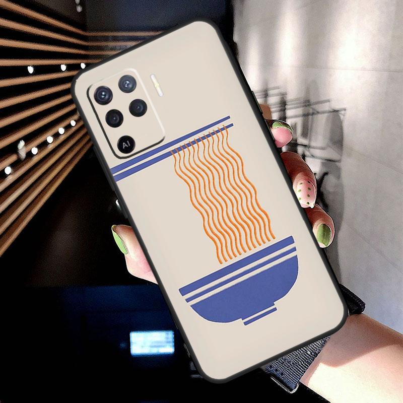 Ramen Cat Japanese Art Case For Oppo A17 A57 A77 A76 A16 A96 A18 A60 A80 A40 A38 A58 A78 A98 A94 A74 A54 A15 A5 Pro
