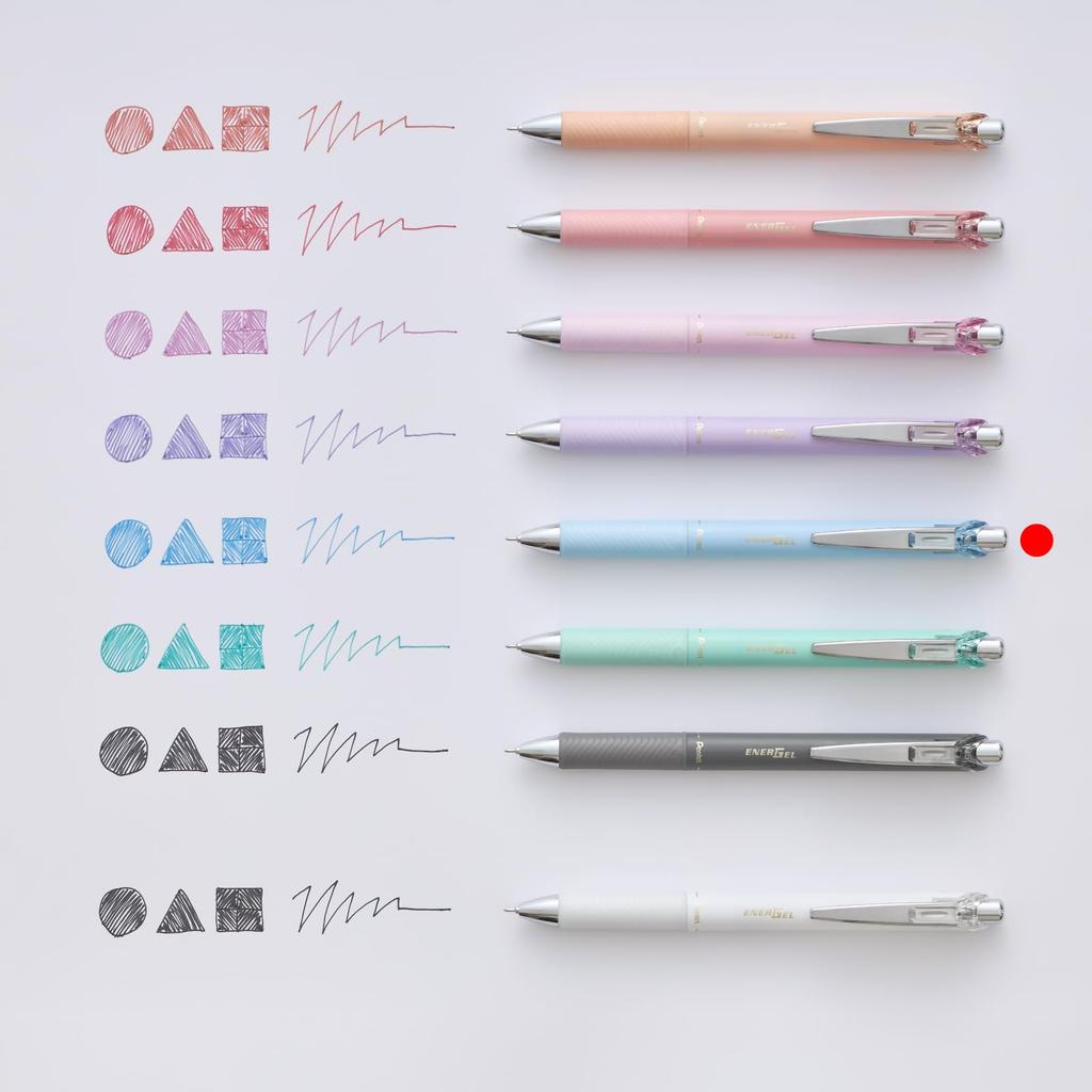 PENTEL EnerGel Kohare Gel Ink Ballpoint Limited Gentle Breeze 10 Pens 0.5mm Pen, Edition, Blue, (BLN75KH-S4(10))