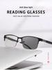 Color-changing Men's Semi-rimmed Business Style Glasses Frames for Presbyopia Correction