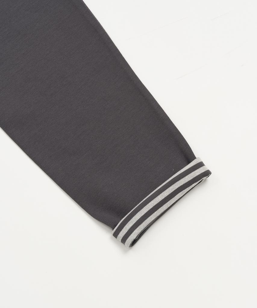 Striped Hooded Long Sleeve (Charcoal)