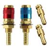 2Pcs Quickly Disconnects Brass Adapters M6/M 8/M10 Size For TIG Welding Machine Gas Water Flows Welding Torches Connectors