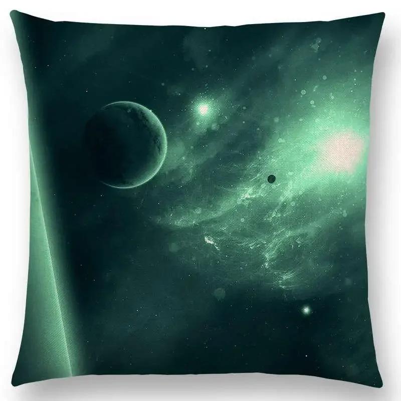 Beautiful Planets Amazing Galaxies Dreamy Stars Brand New Mysterious Universe Vast Outer Space Cushion Cover Sofa Pillow Cover