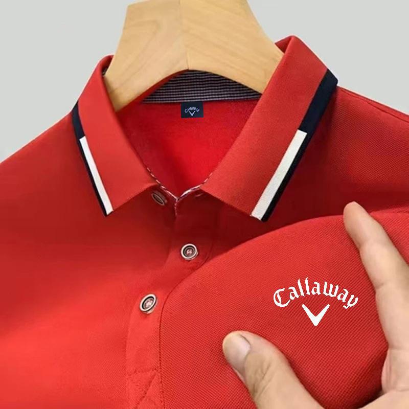 

Callaway Embroidered 2025 Новая летняя рубашка поло для мужчин Высококачественная повседневная удобная и дышащая футболка с коротким рукавом для мужчин XL