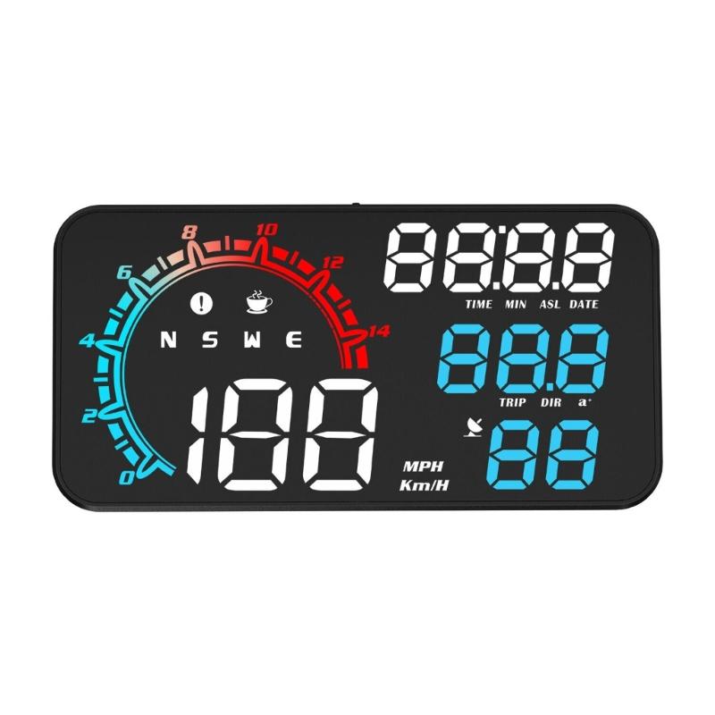 

Car HUD Speedometer High Definition Windscreen Projector Multifunction Truck Speed Alarm Smart Digital Alarm Reminder