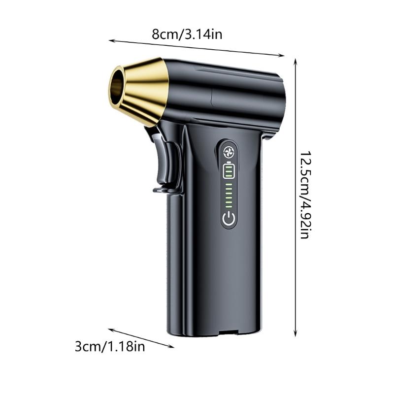 Cordless Blower 130000RPM Air Duster with Interchangeable Nozzles Light Weight Dust Blower for Outdoor Snow Use