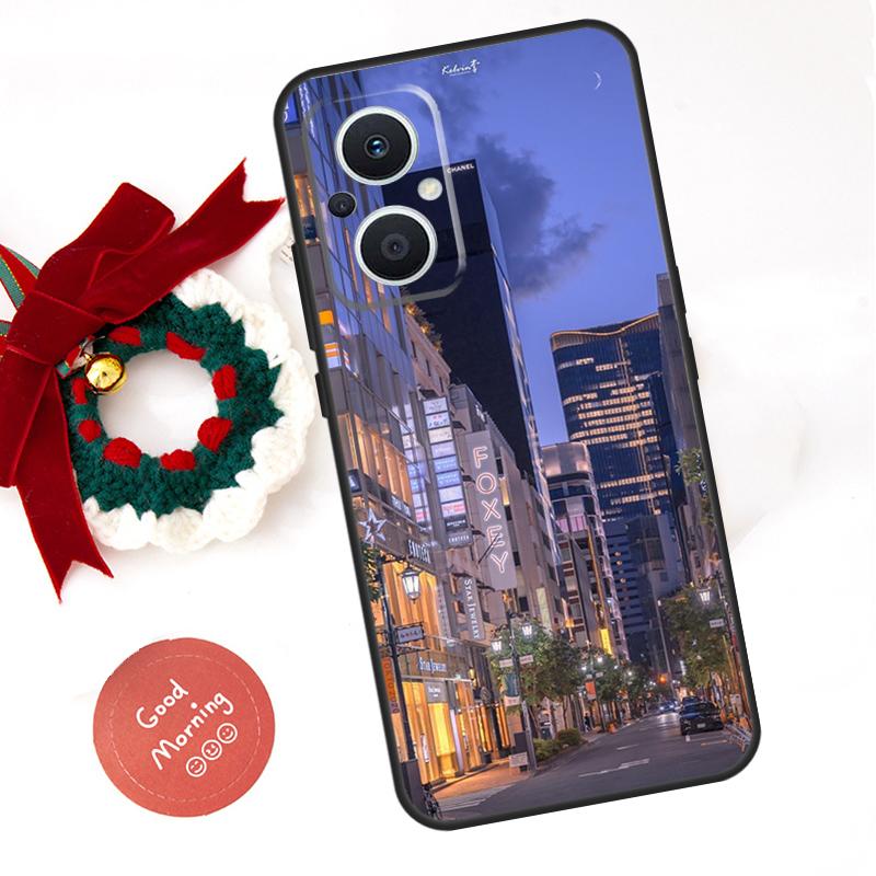 Manga Anime Street Funda For OPPO Reno 13 F 14 10 11 12 Pro 12F 11F 14F 7 8 Lite OPPO Find X9 X8 X6 X5 Pro Case